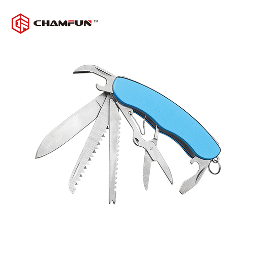 Aluminum handle pocket knife knife swiss