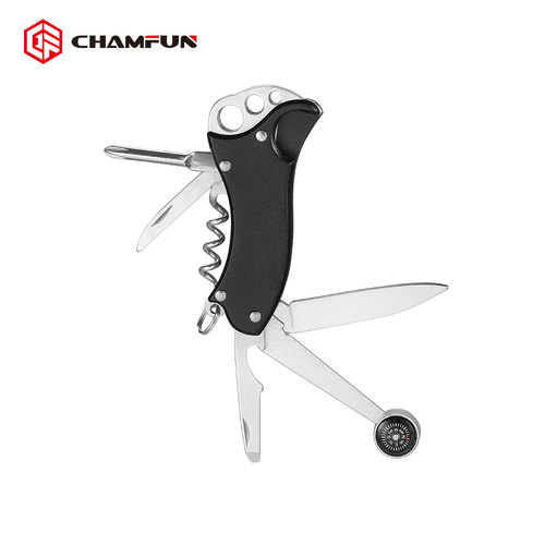 Promotional Gift Tools Multi Function Pocket Knife with Compass and Corkscrew