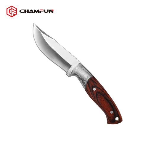Wholesale Wood Handle Hunting Knife Fixed Blade Tactical Knife