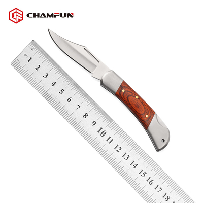 Crafted Wooden Handle Traditional Folding Hunting Knife for Outdoors men